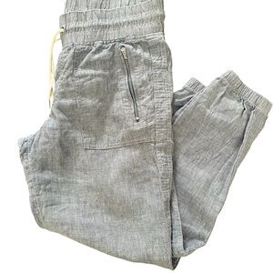 Athleta Women's Cabo Linen Jogger - light blue chambray sz 6